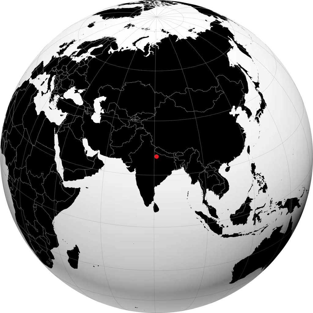 Lucknow auf dem Globus