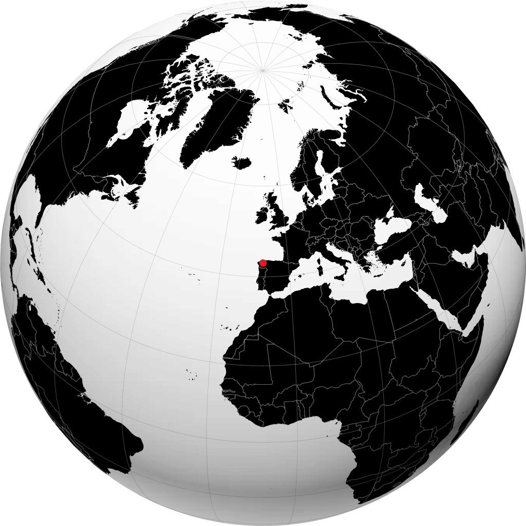 Lugo auf dem Globus
