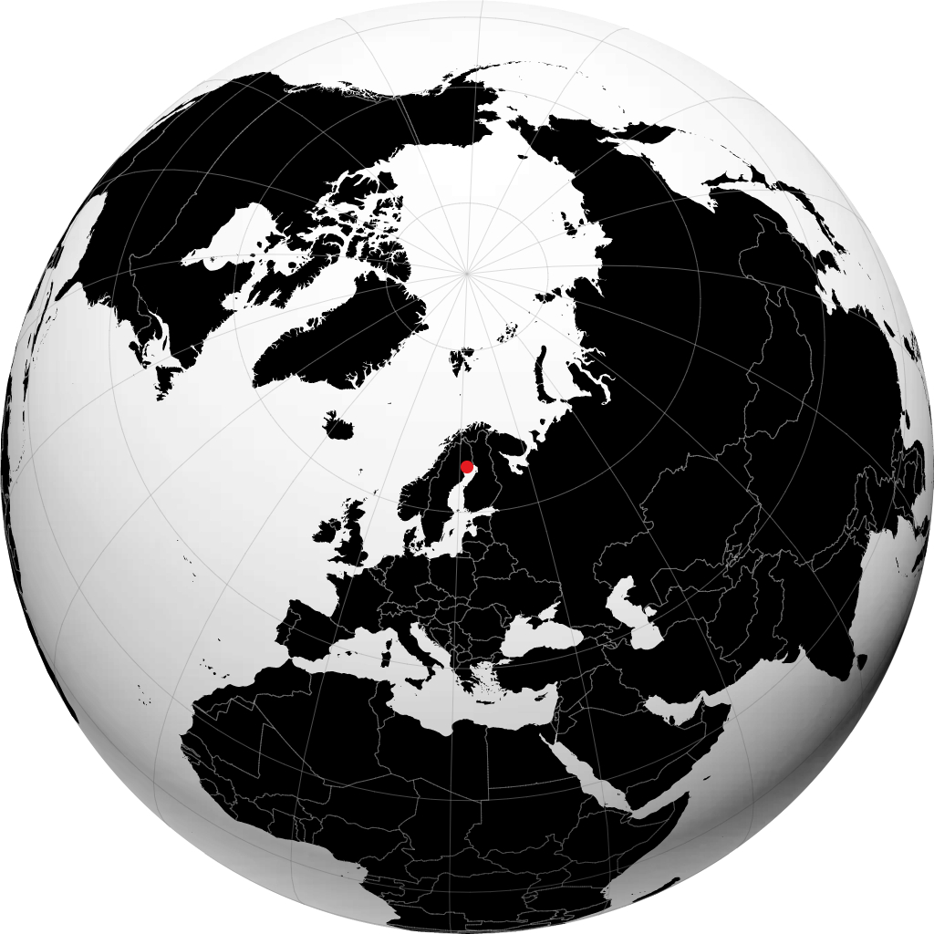 Luleå auf dem Globus
