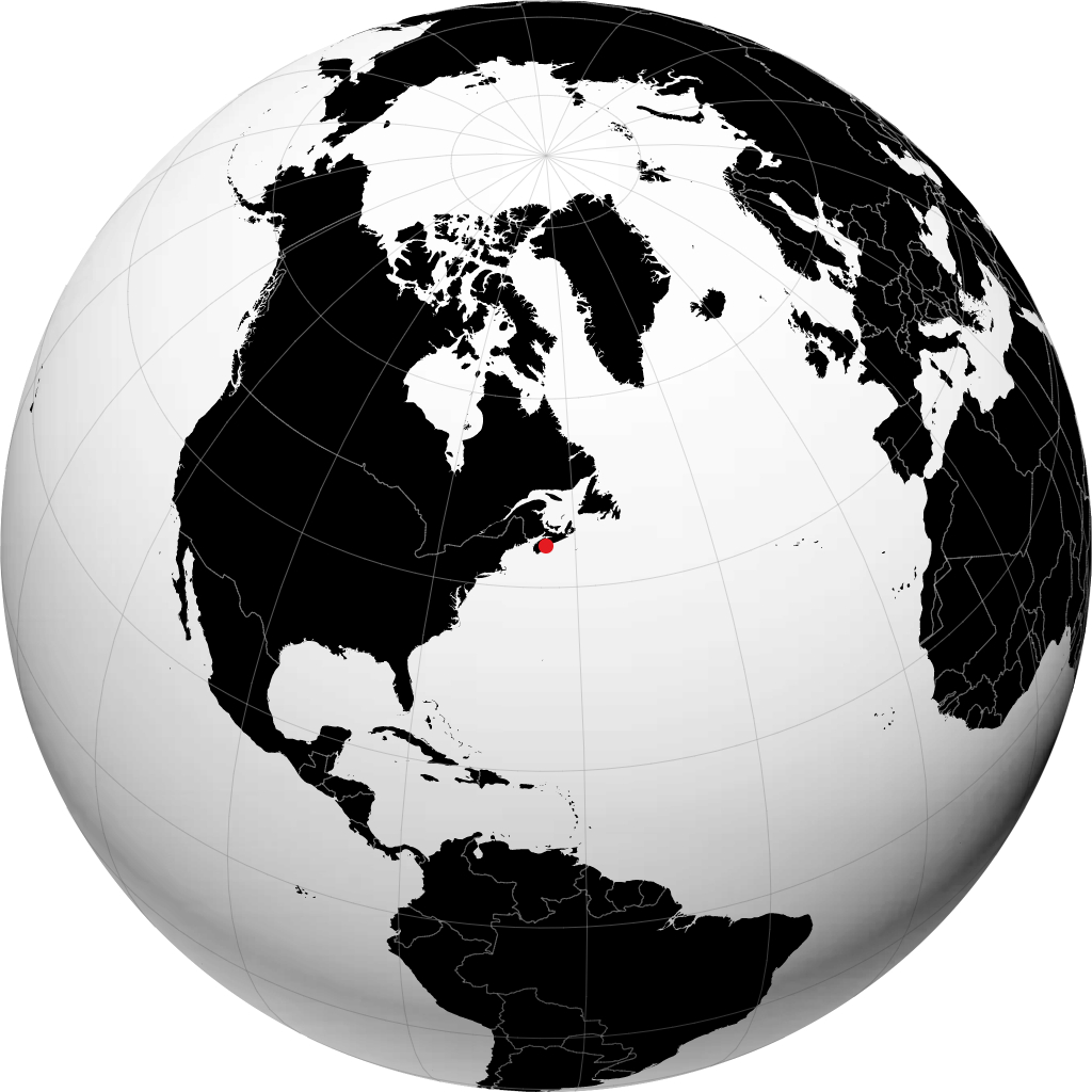 Lunenburg auf dem Globus