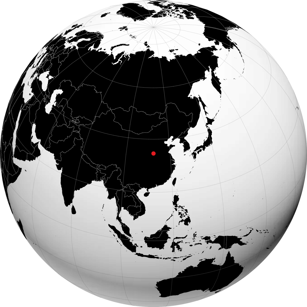 Luoyang auf dem Globus