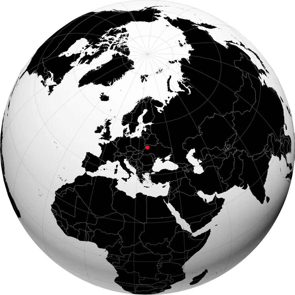 Luzk auf dem Globus