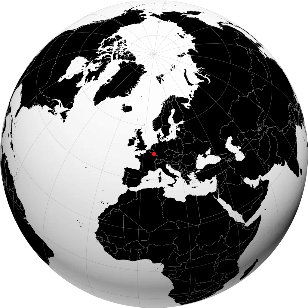 Luxemburg auf dem Globus