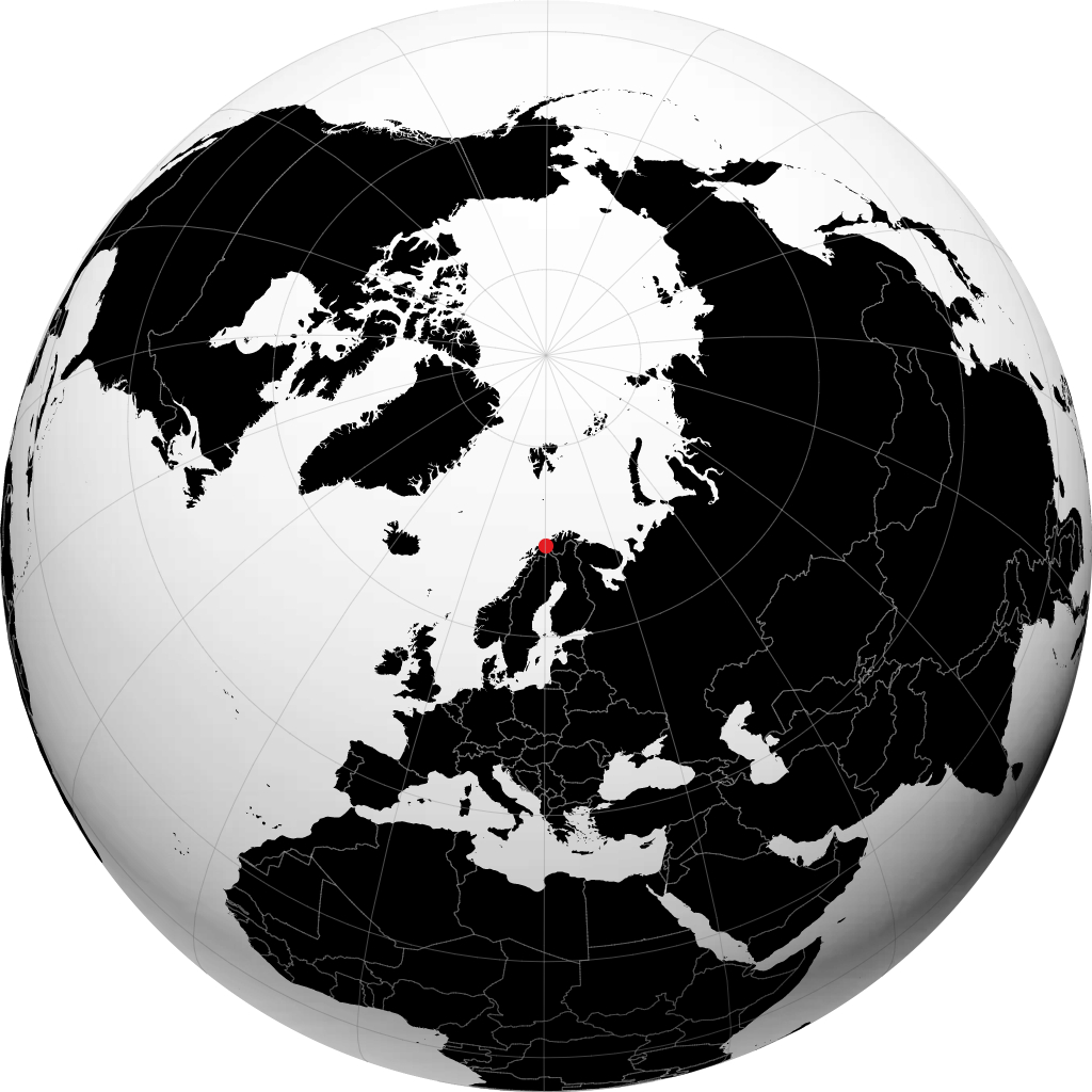 Lyngseidet auf dem Globus