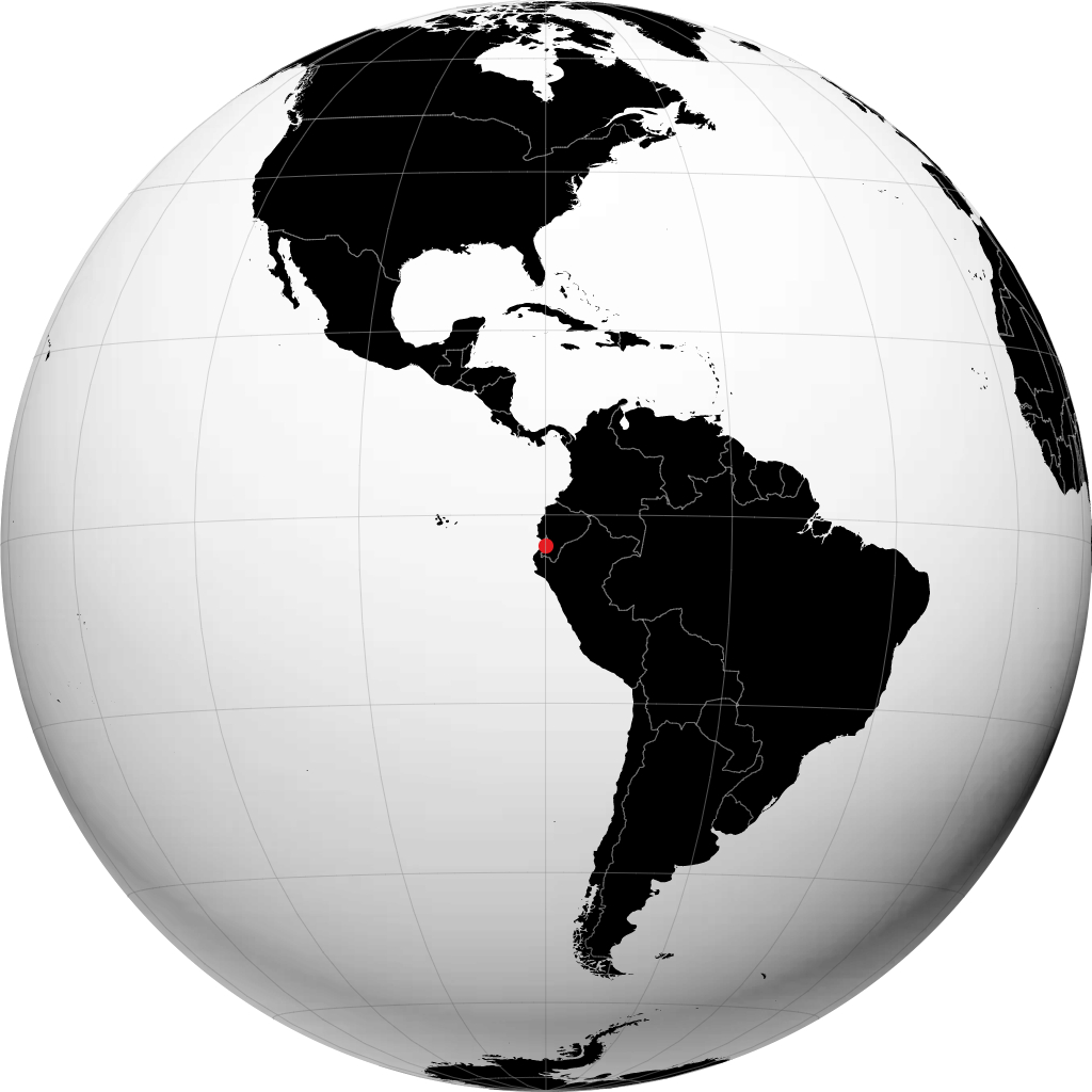 Machala auf dem Globus