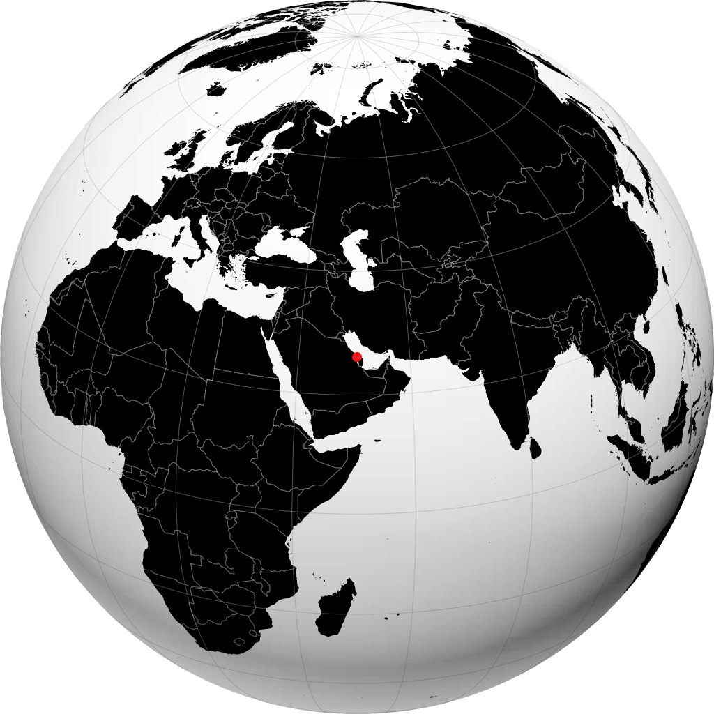 Madinat Hamad auf dem Globus
