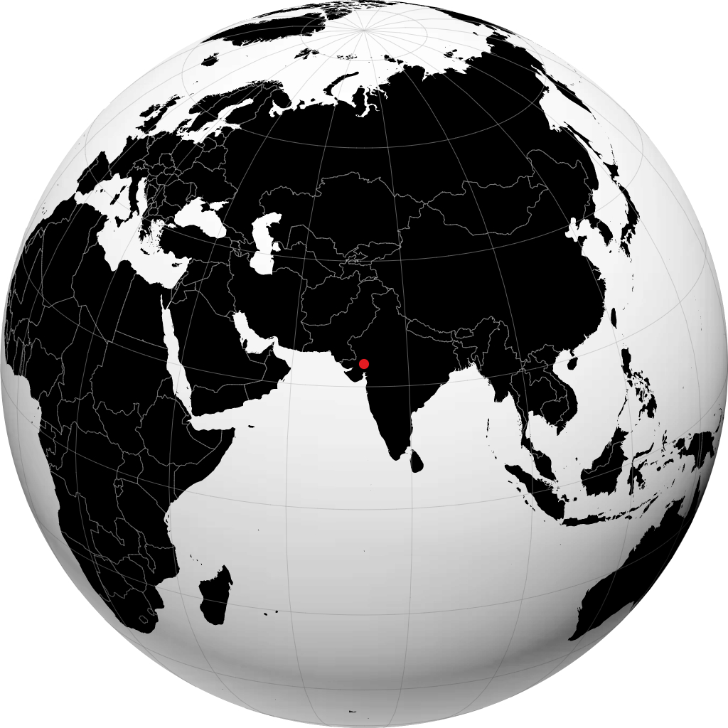 Mahesana auf dem Globus