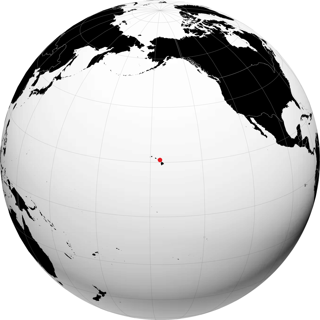 Makawao auf dem Globus