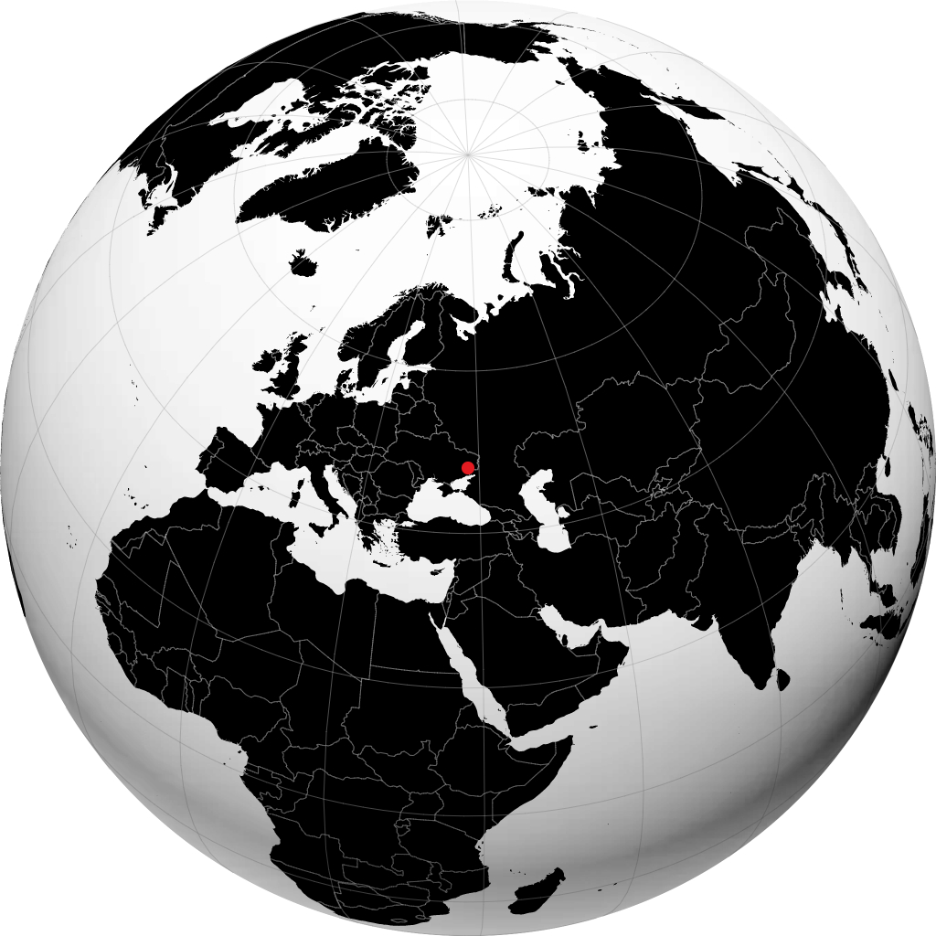 Makejewka auf dem Globus