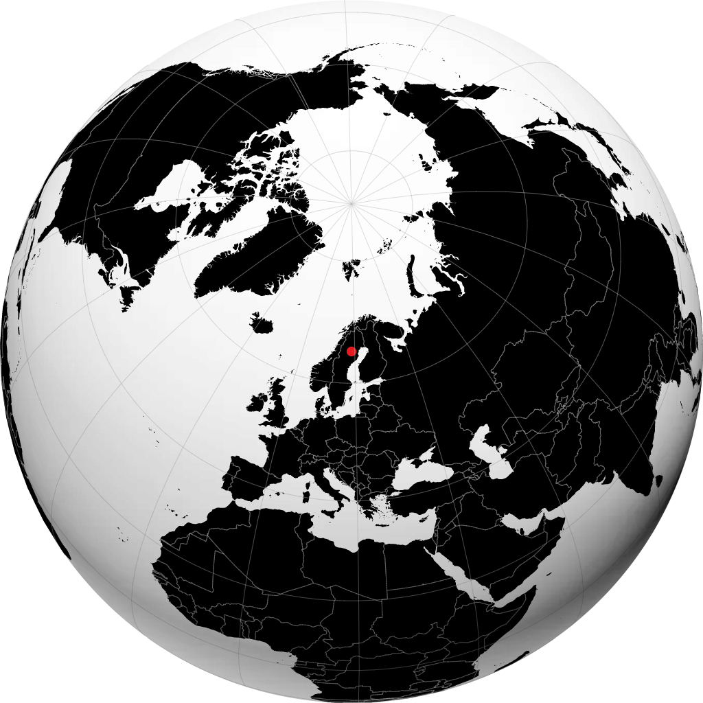 Malå auf dem Globus