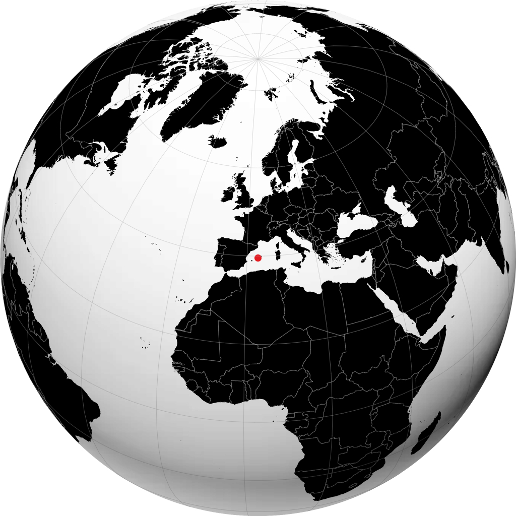 Manacor auf dem Globus