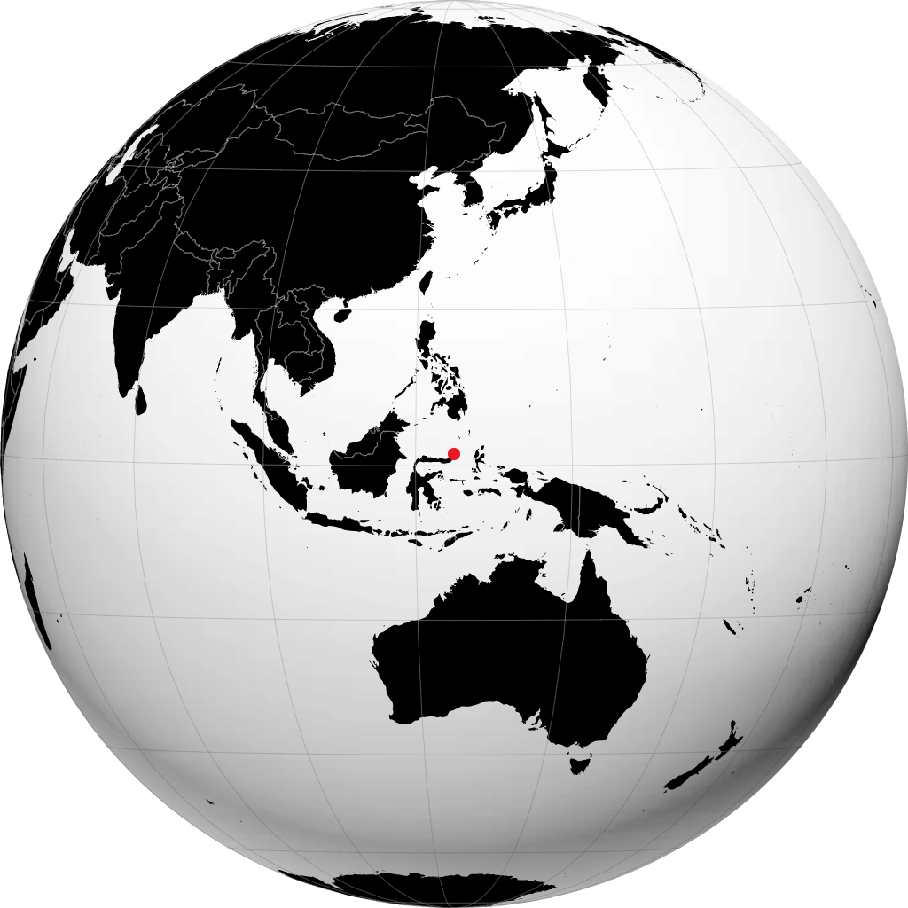 Manado auf dem Globus