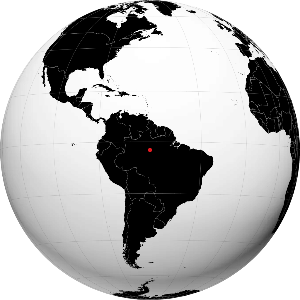 Manaus auf dem Globus