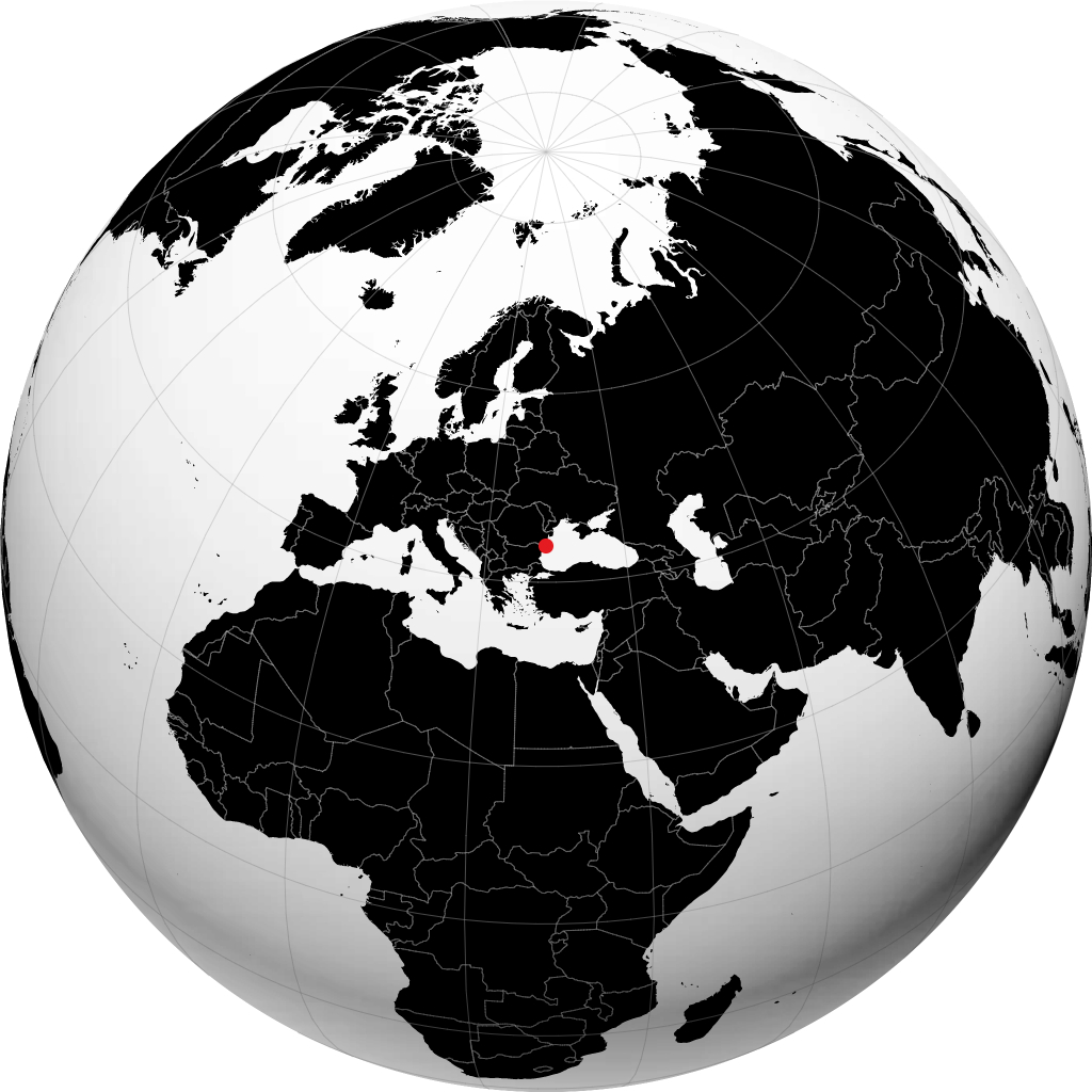 Mangalia auf dem Globus