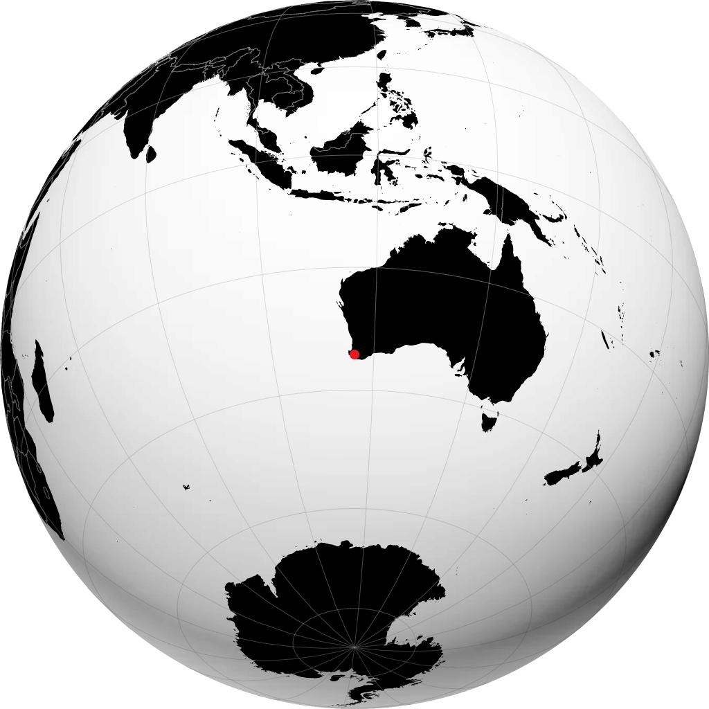 Manjimup auf dem Globus