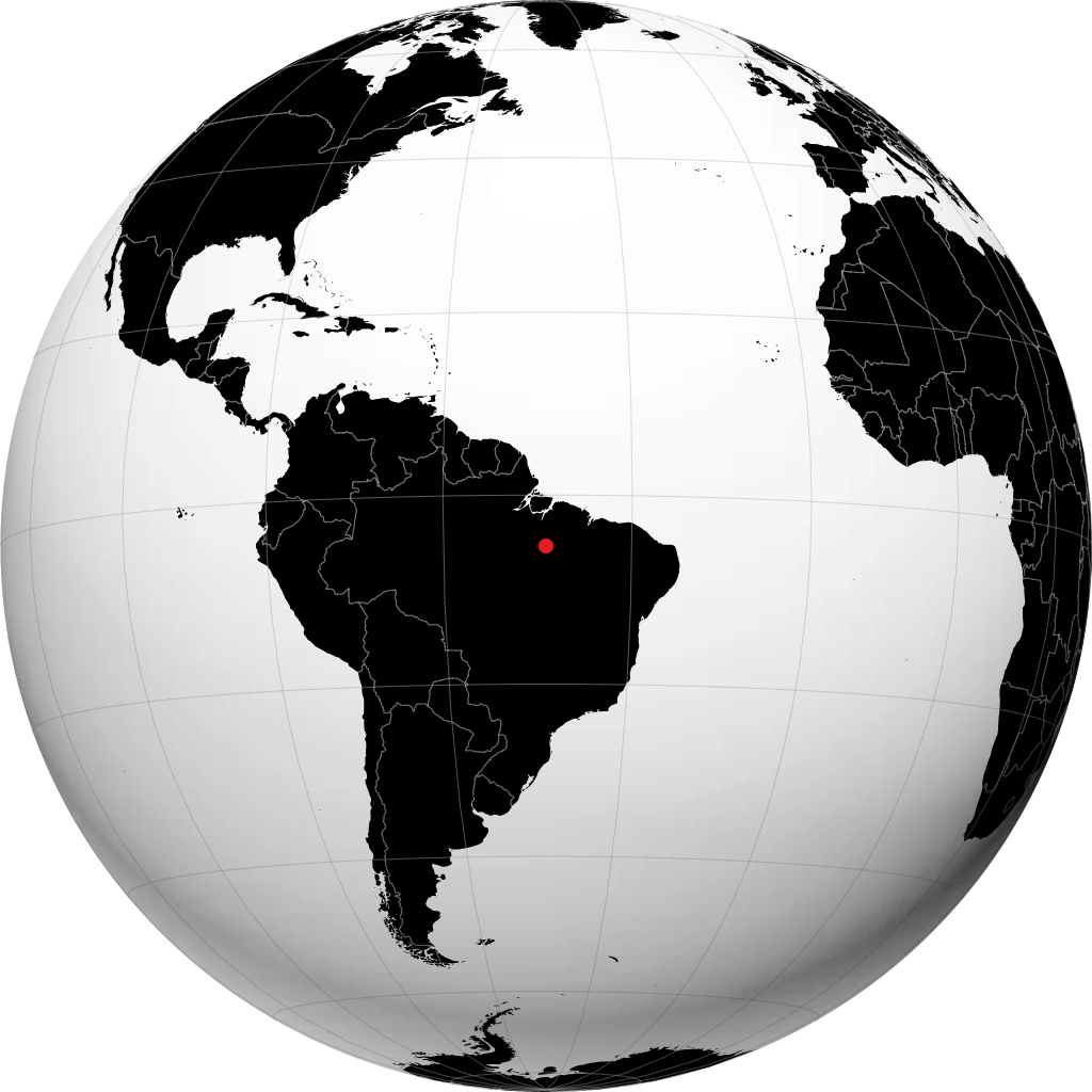 Marabá auf dem Globus