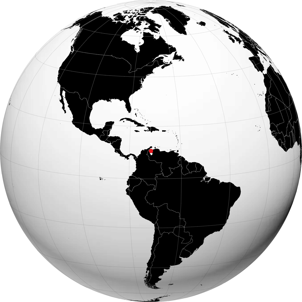 Maracaibo auf dem Globus