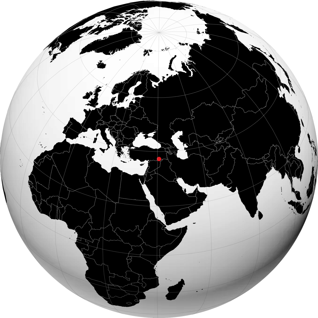 Mardin auf dem Globus