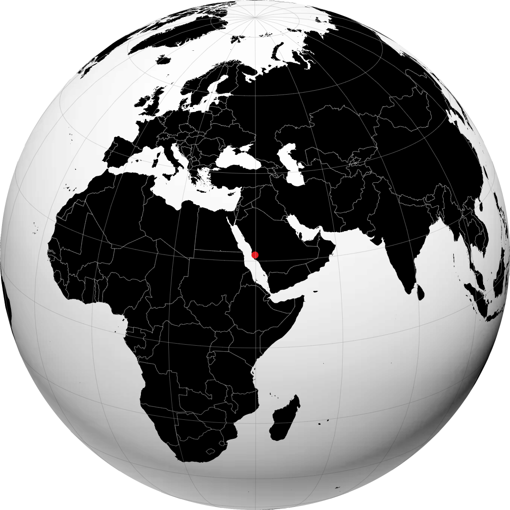 Mekka auf dem Globus