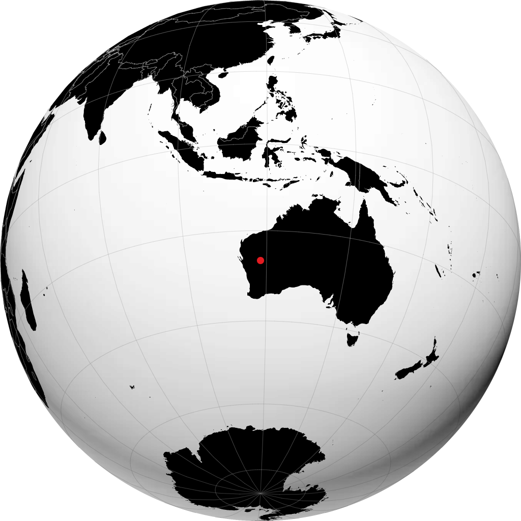 Meekatharra auf dem Globus