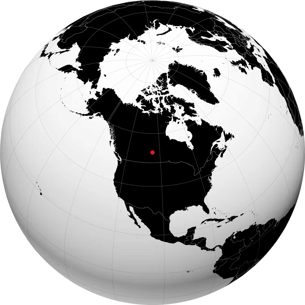 Melfort auf dem Globus