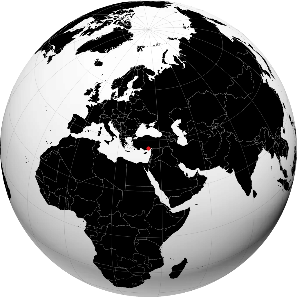 Mersin auf dem Globus