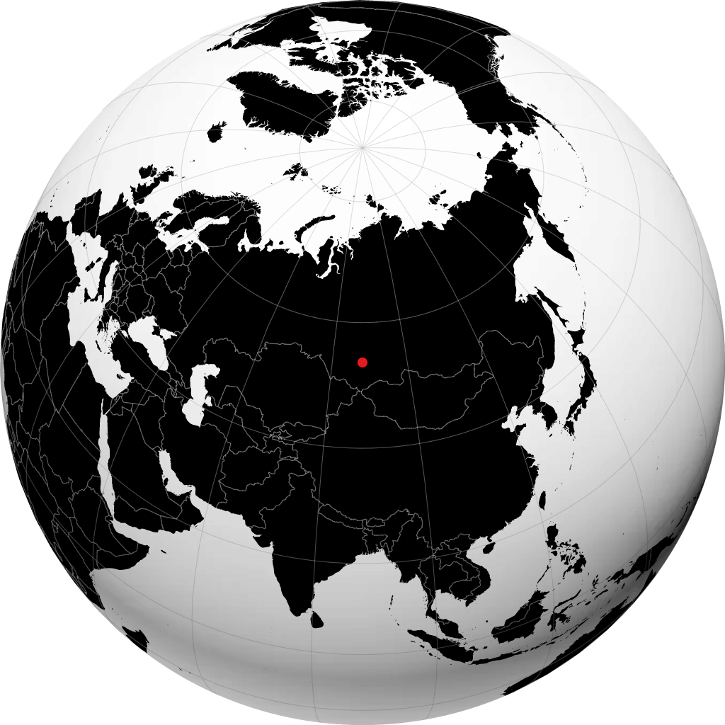 Mezhdurechensk auf dem Globus