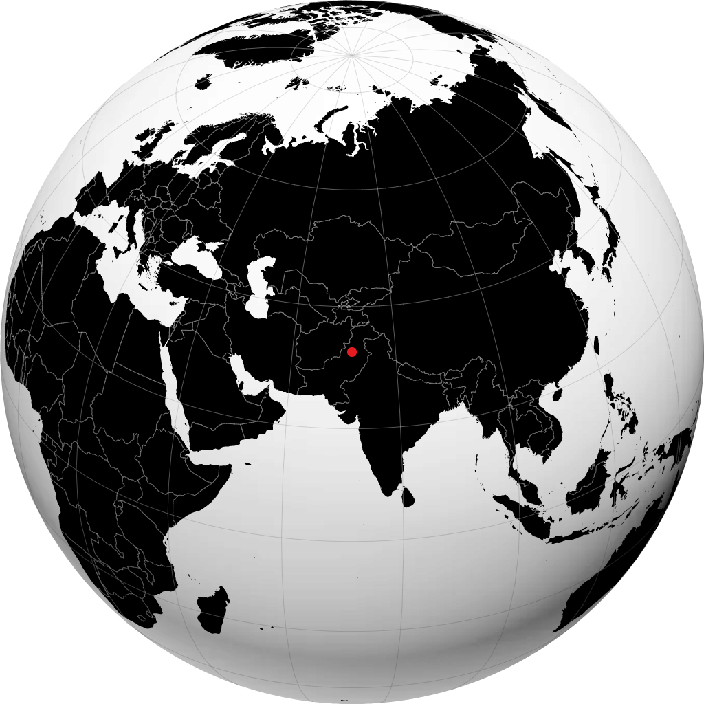 Mianwali auf dem Globus