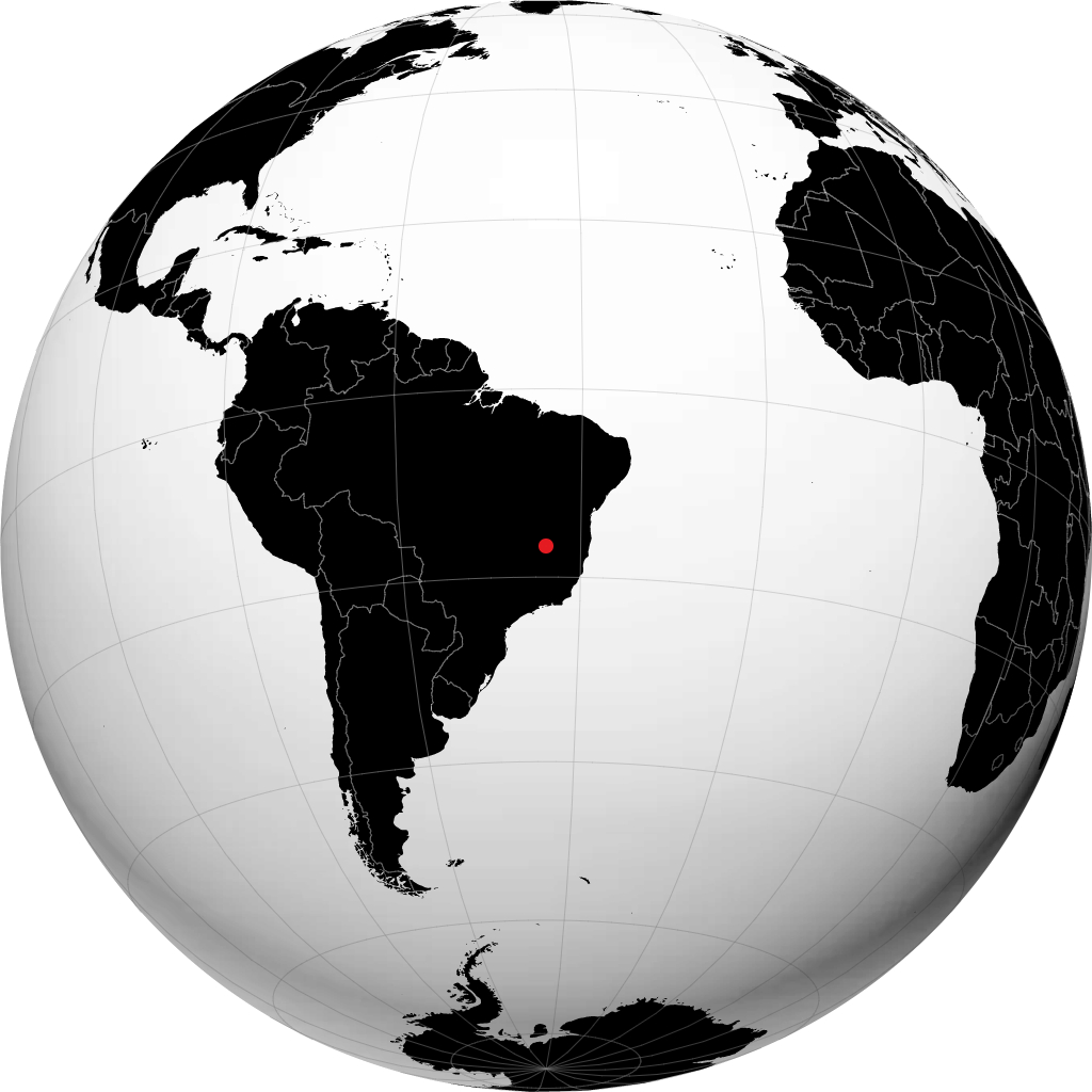 Montes Claros auf dem Globus
