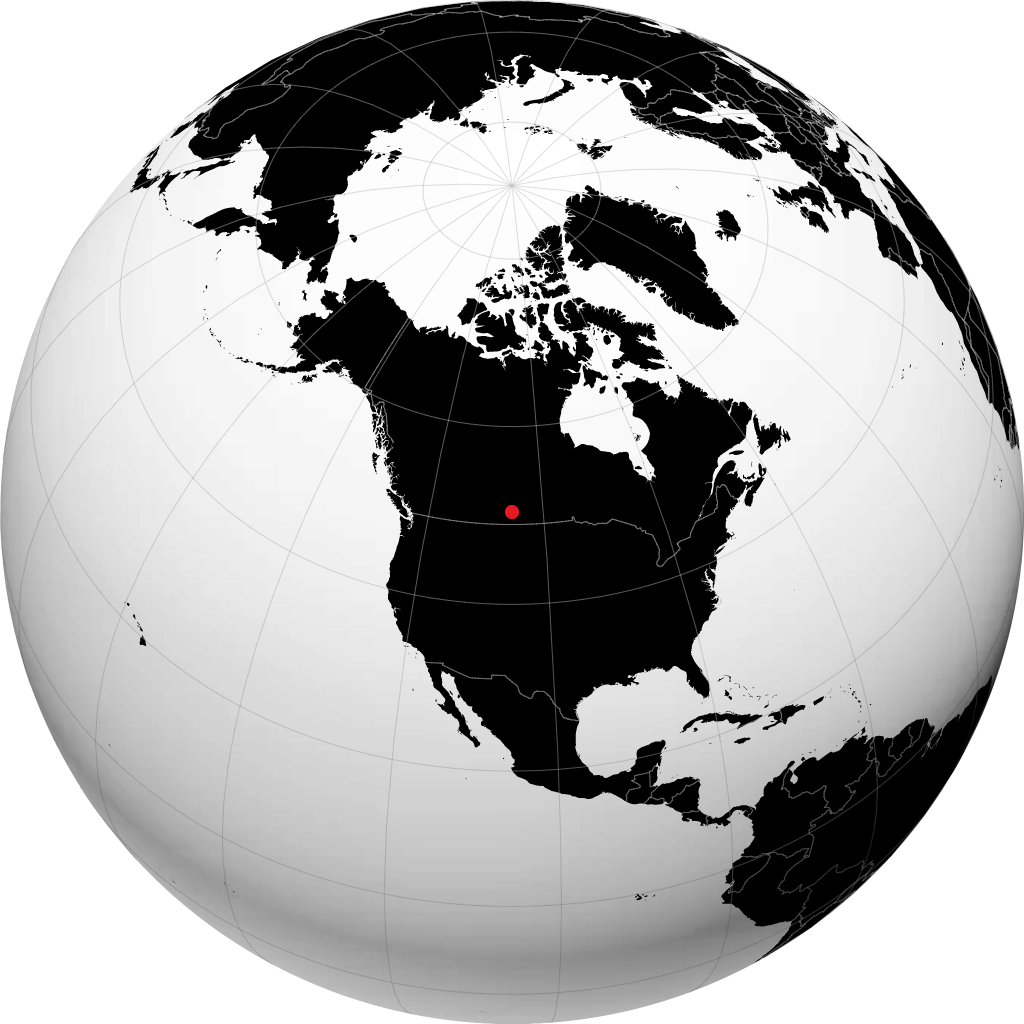 Moose Jaw auf dem Globus