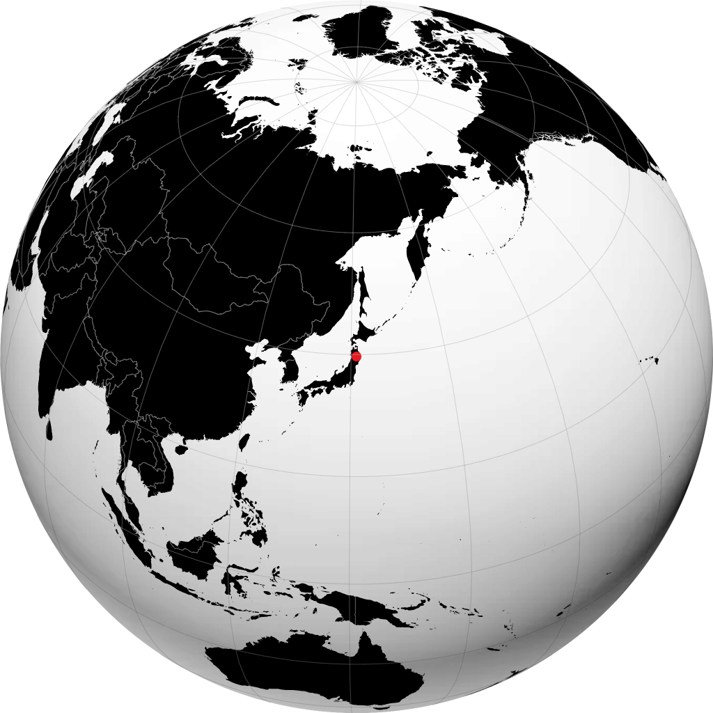 Morioka auf dem Globus