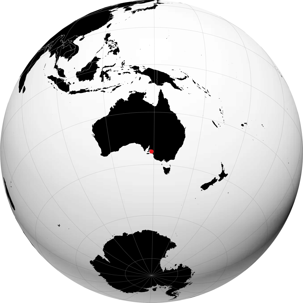 Mount Barker auf dem Globus