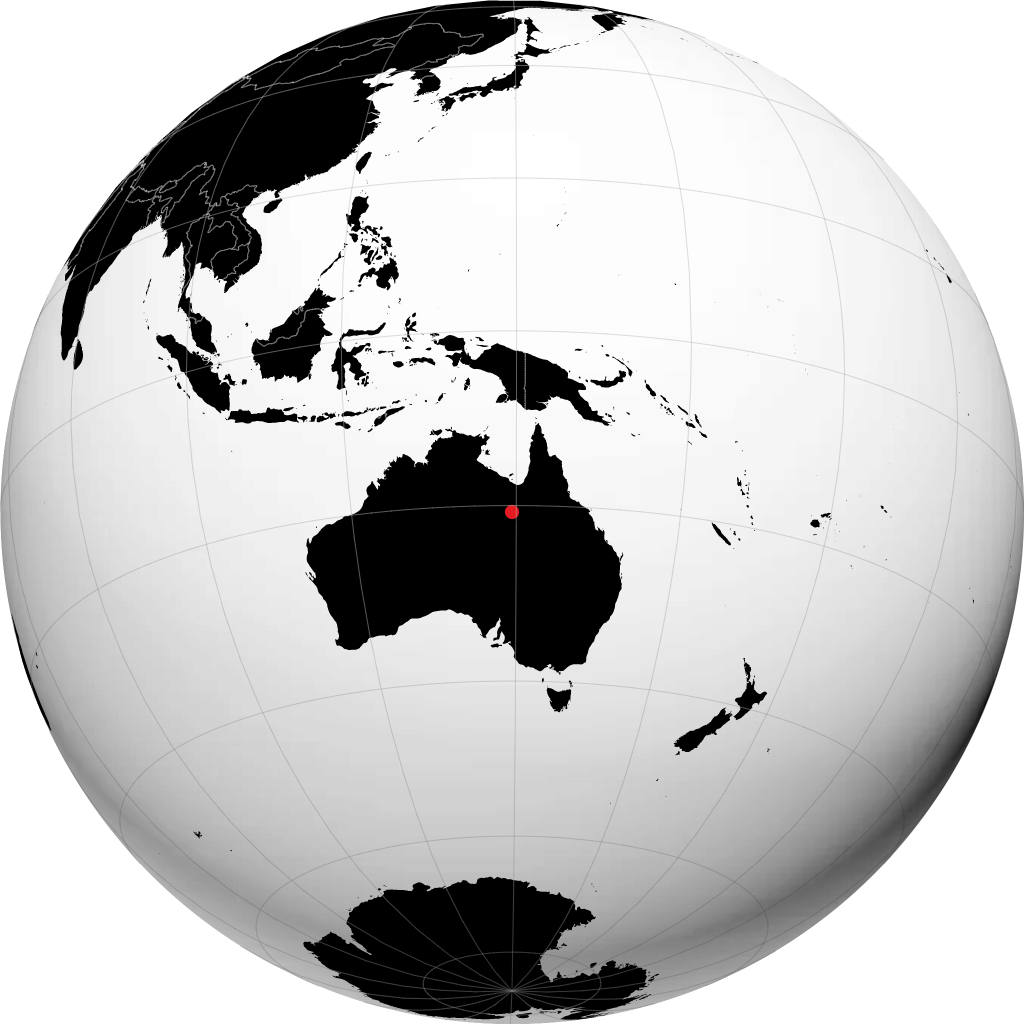 Mount Isa auf dem Globus