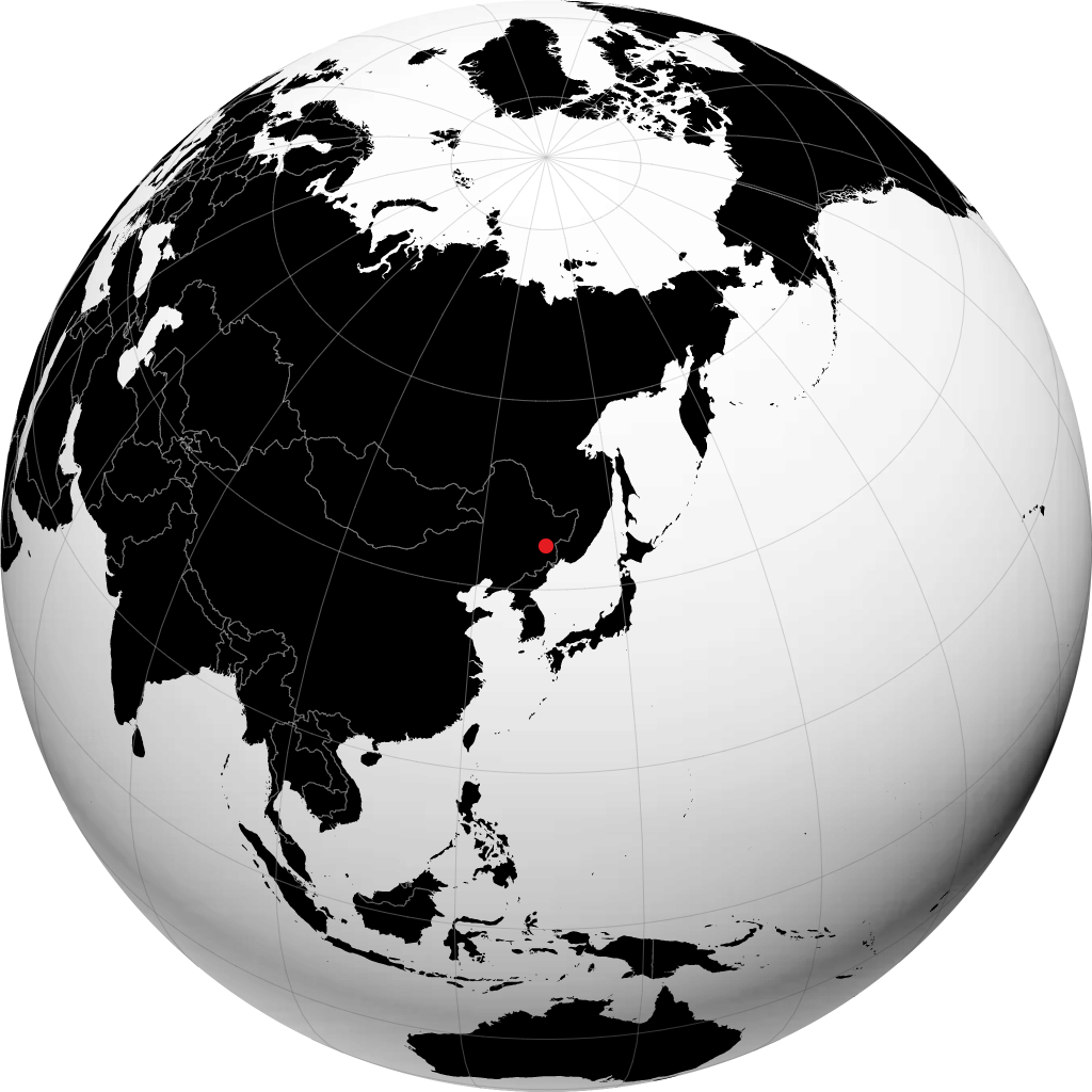Mudanjiang auf dem Globus