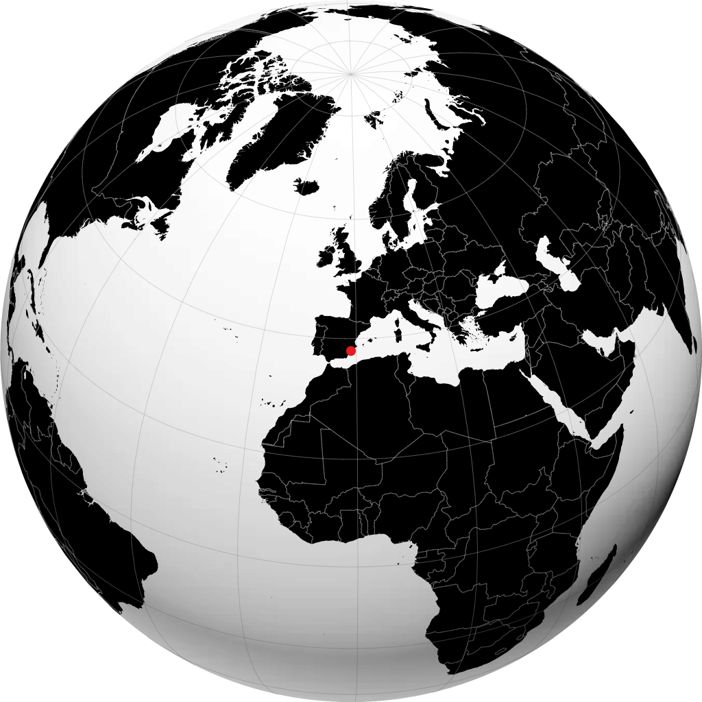 Murcia auf dem Globus