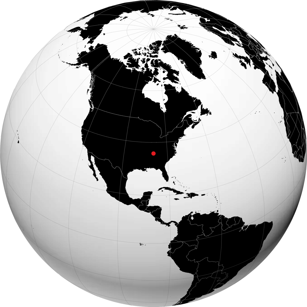 Murfreesboro auf dem Globus