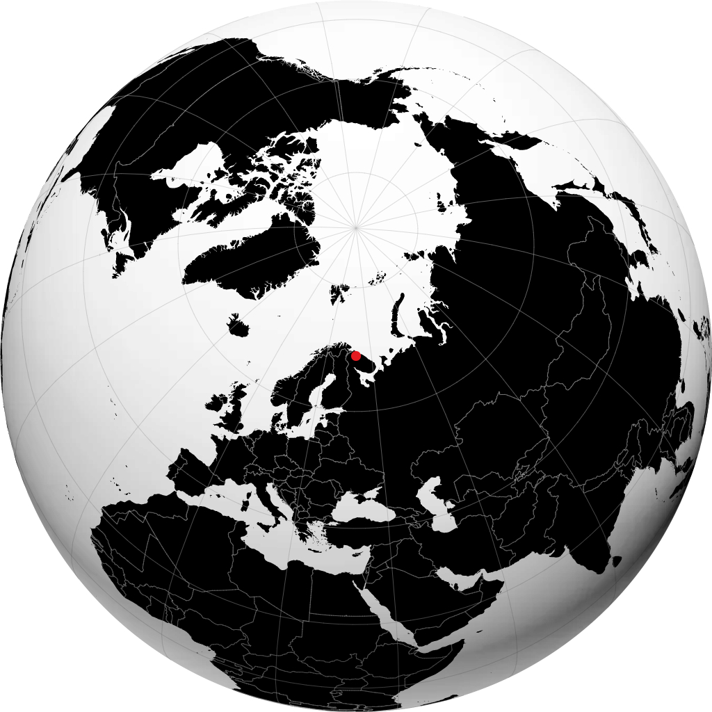 Murmansk auf dem Globus