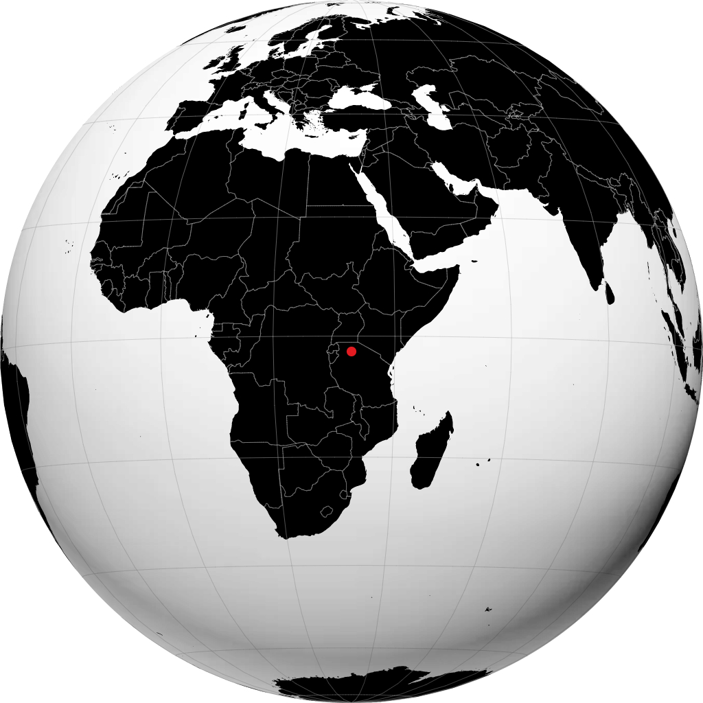 Mwanza auf dem Globus