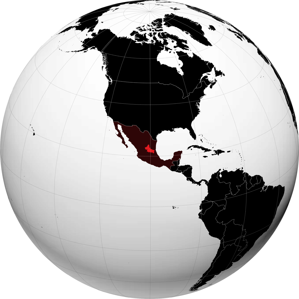 Bundesstaat San Luis Potosí auf dem Globus