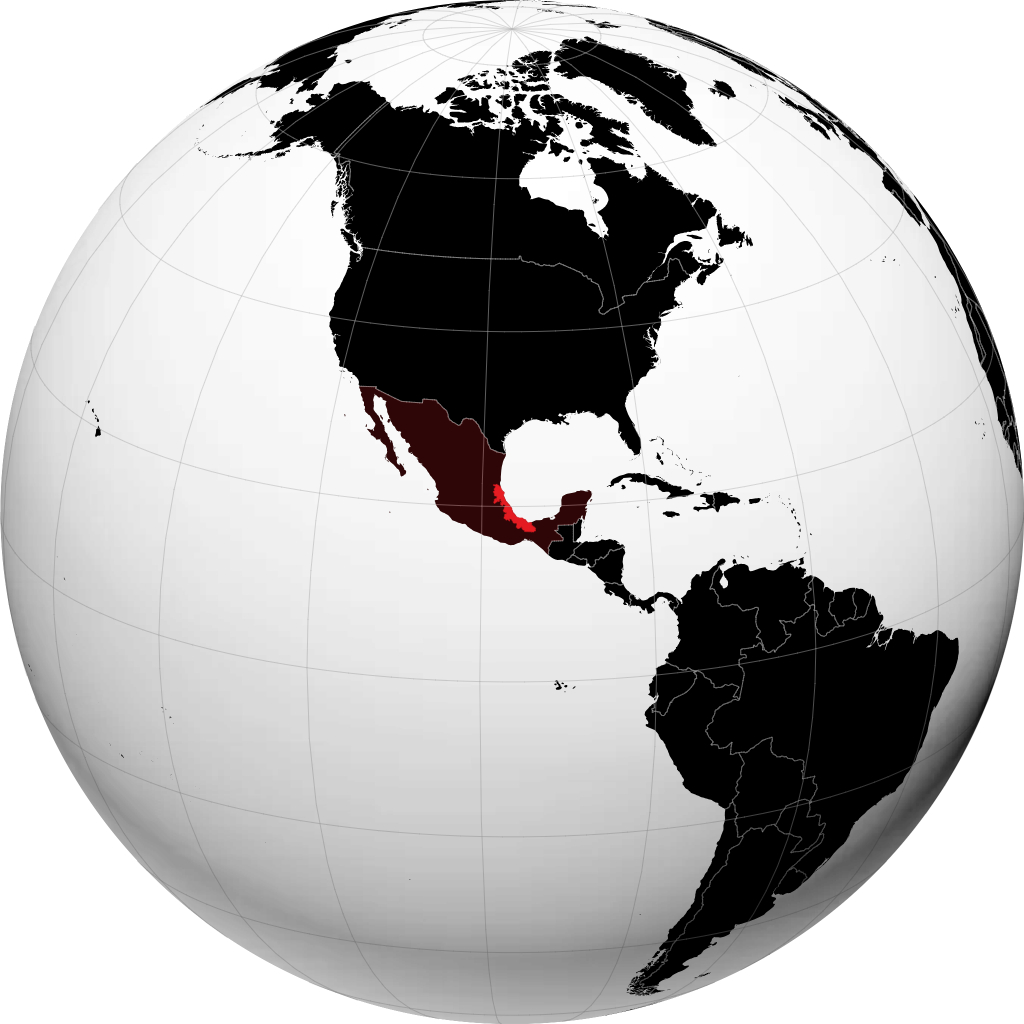 Bundesstaat Veracruz auf dem Globus