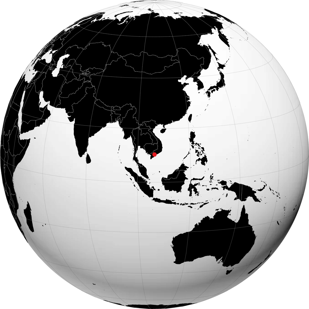 Mỹ Tho auf dem Globus