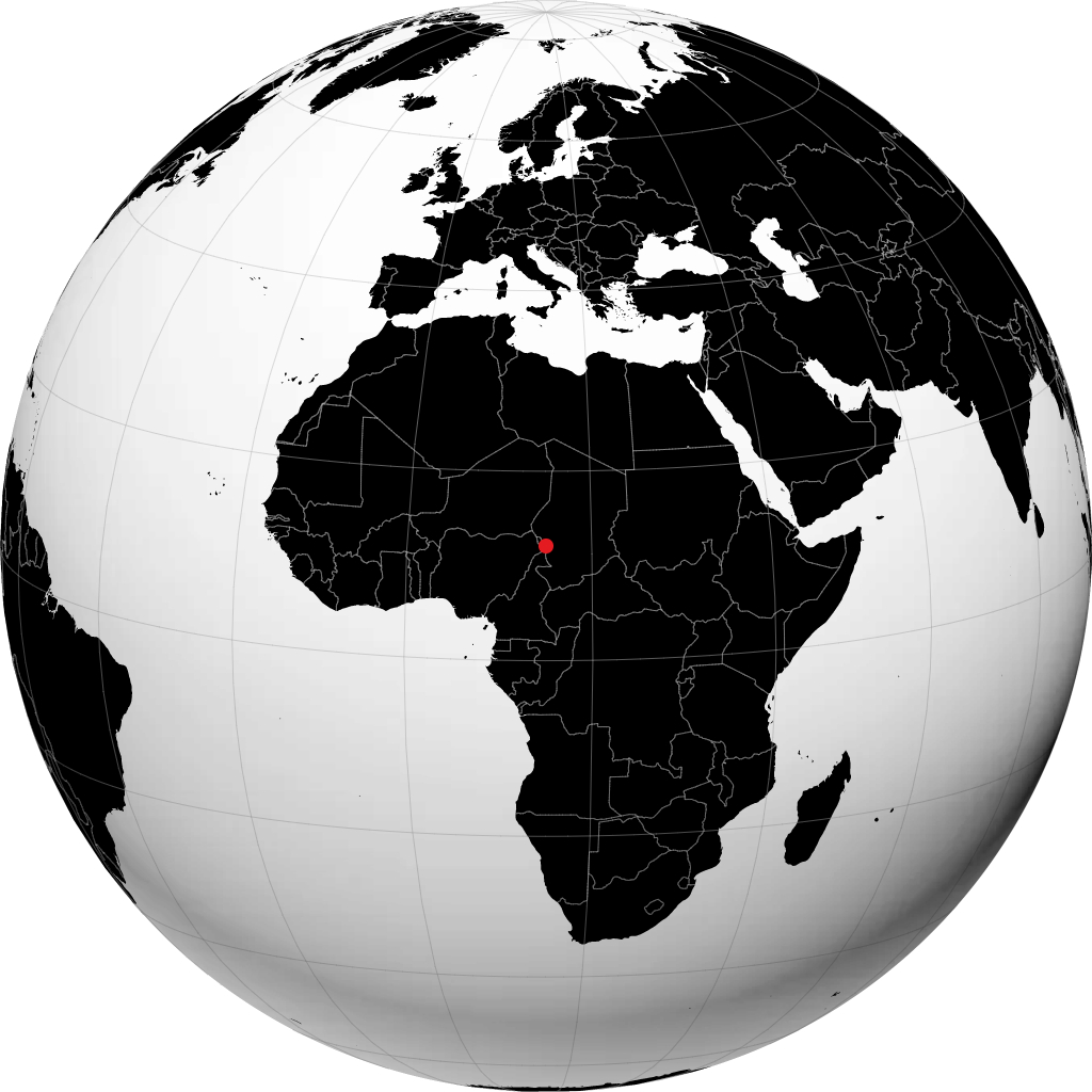 N'Djamena auf dem Globus