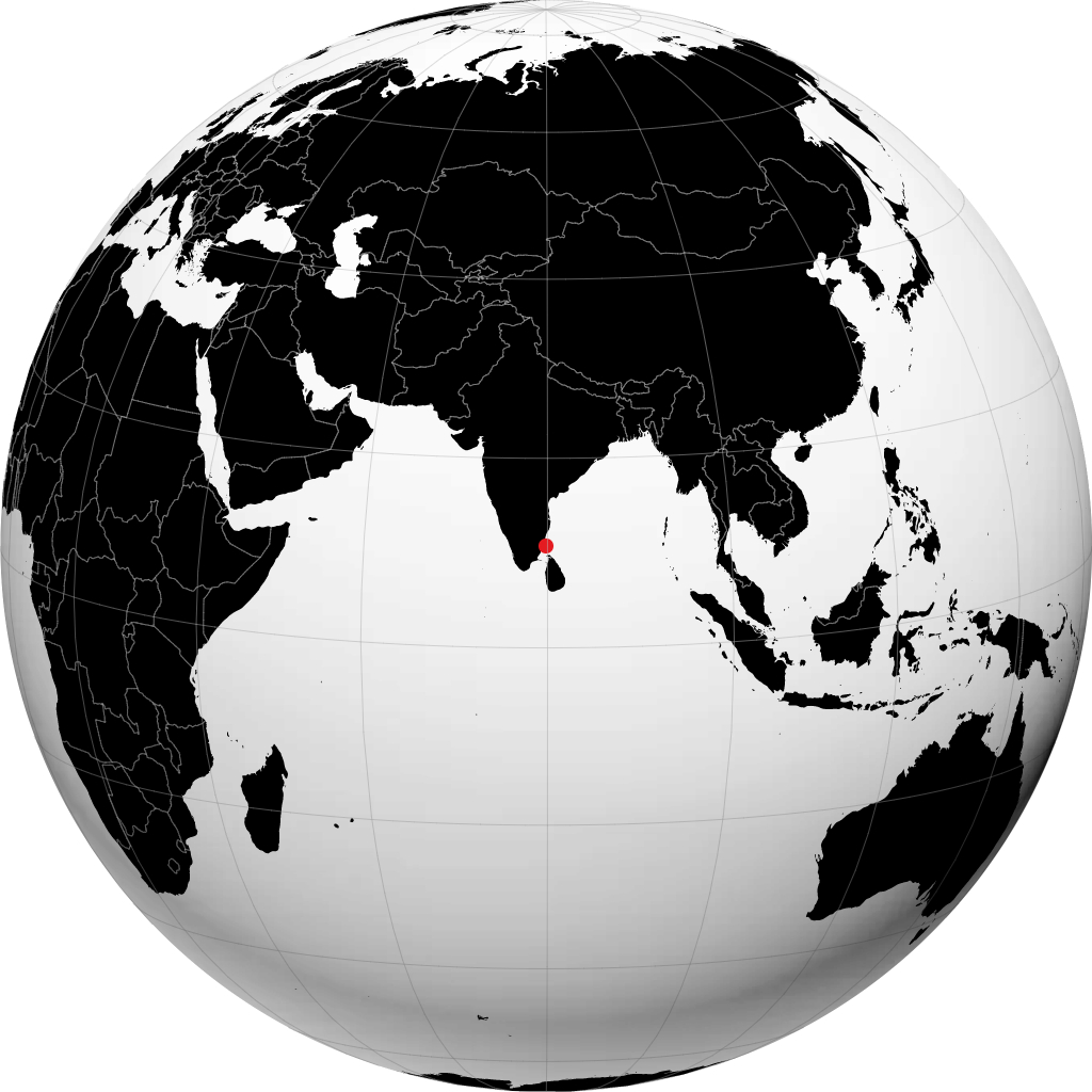 Nagapattinam auf dem Globus
