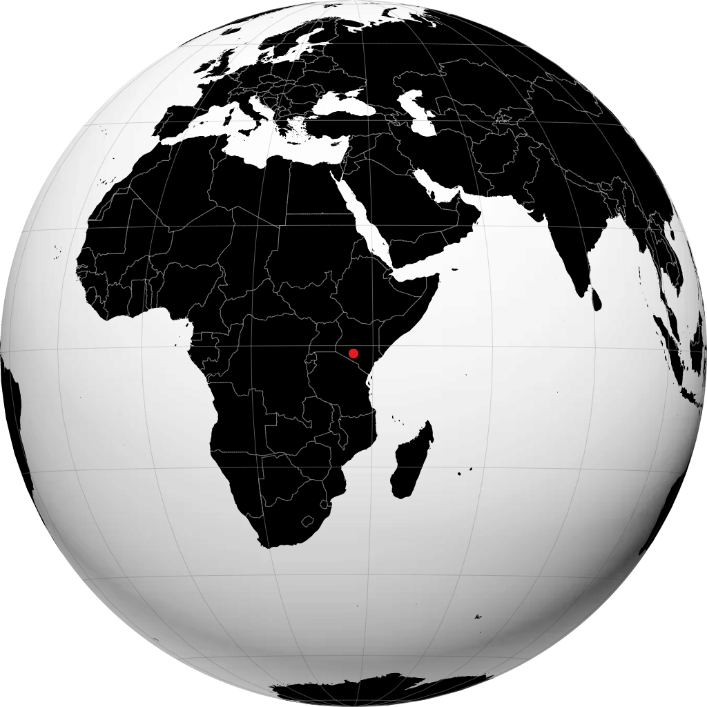 Nairobi auf dem Globus