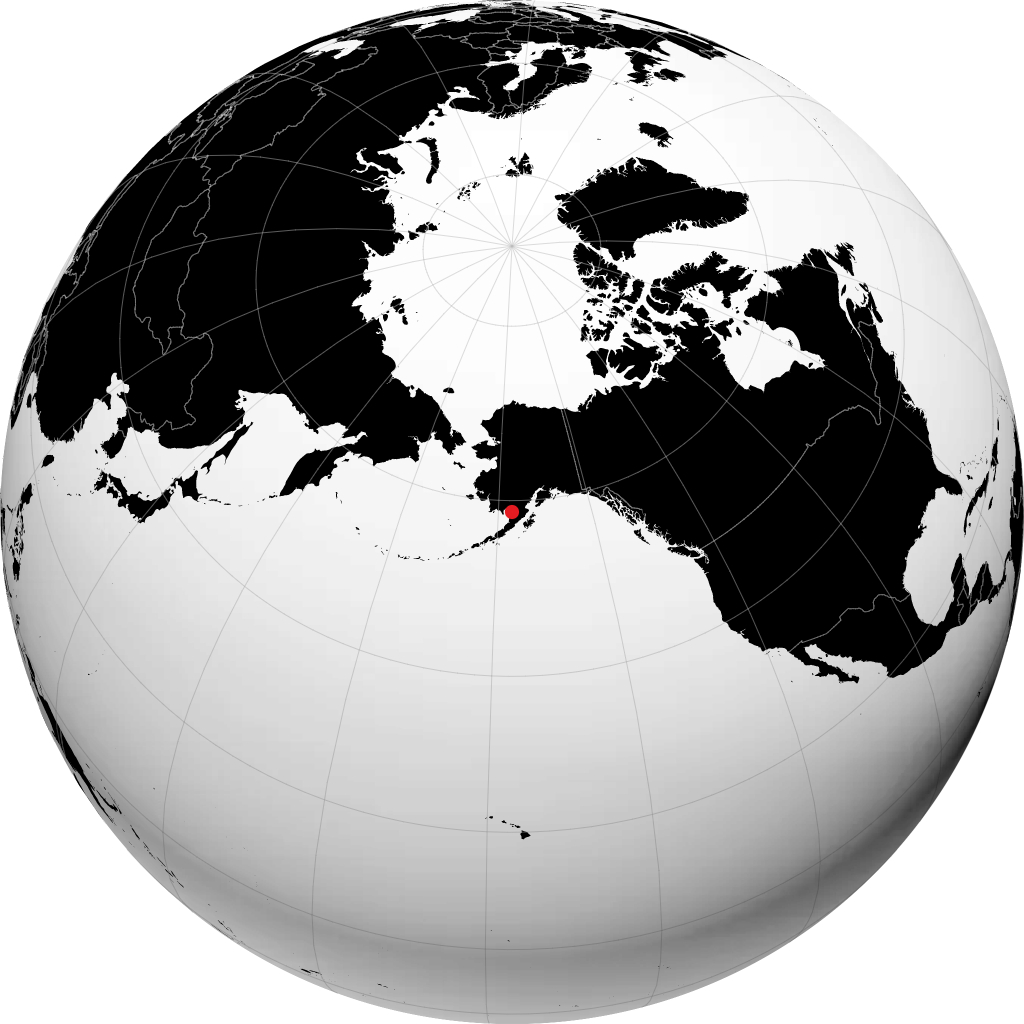 Naknek auf dem Globus