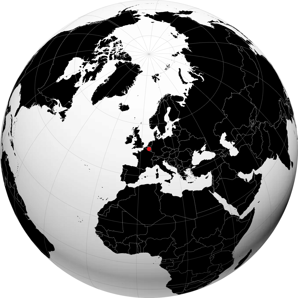 Namur auf dem Globus