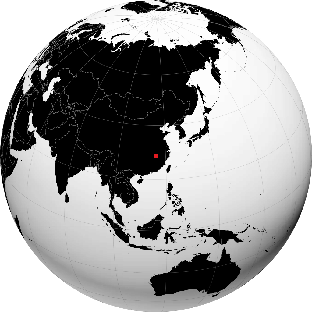 Nanchang auf dem Globus