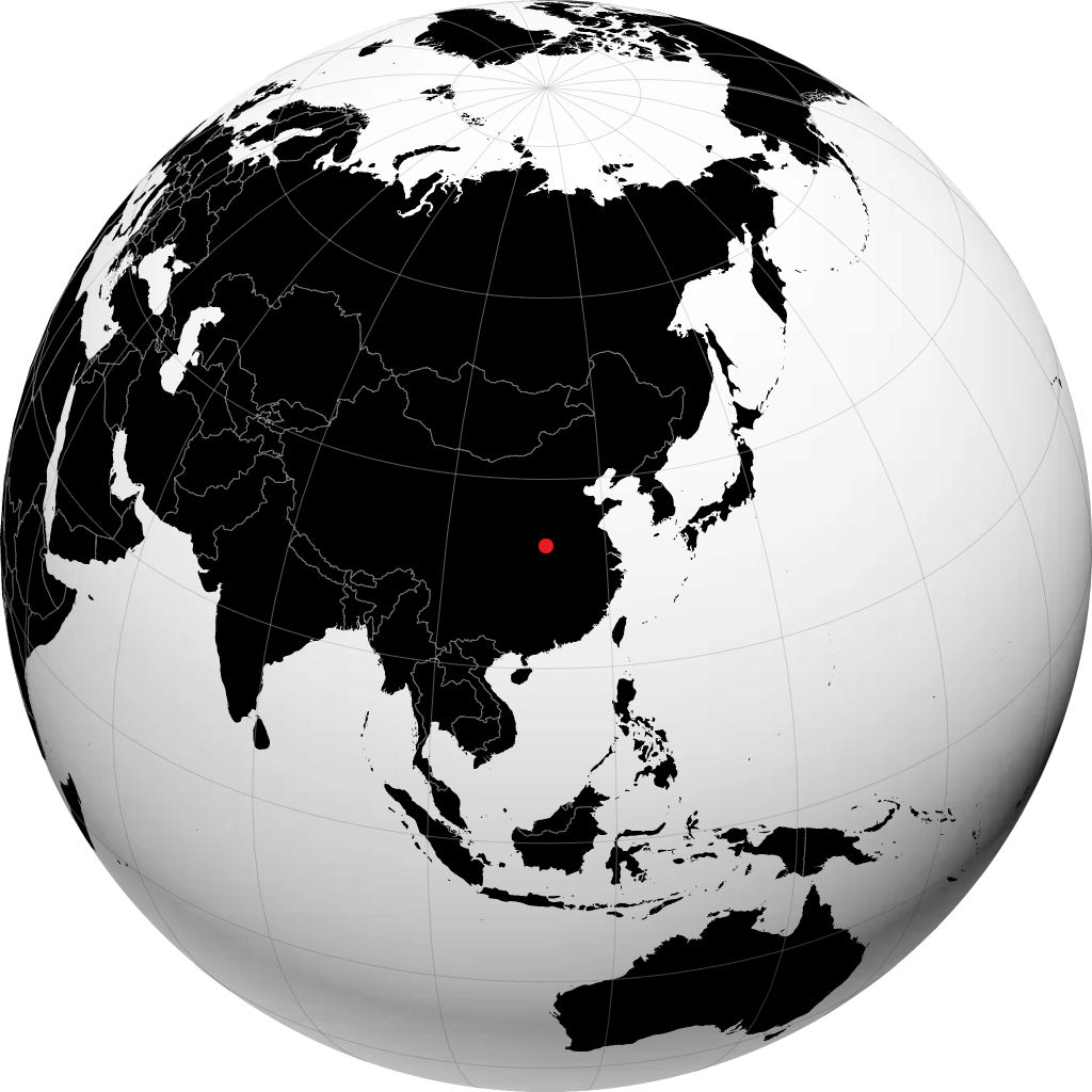 Nanyang auf dem Globus