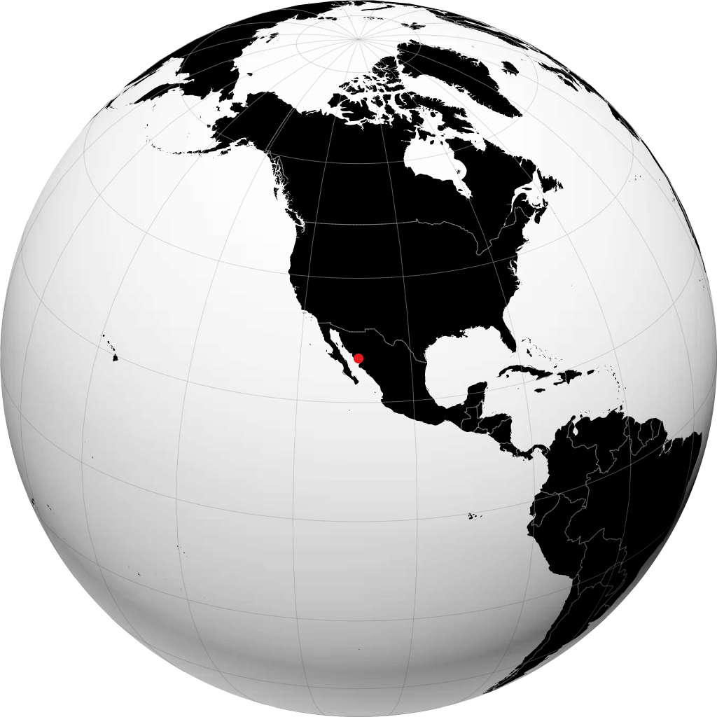 Navojoa auf dem Globus
