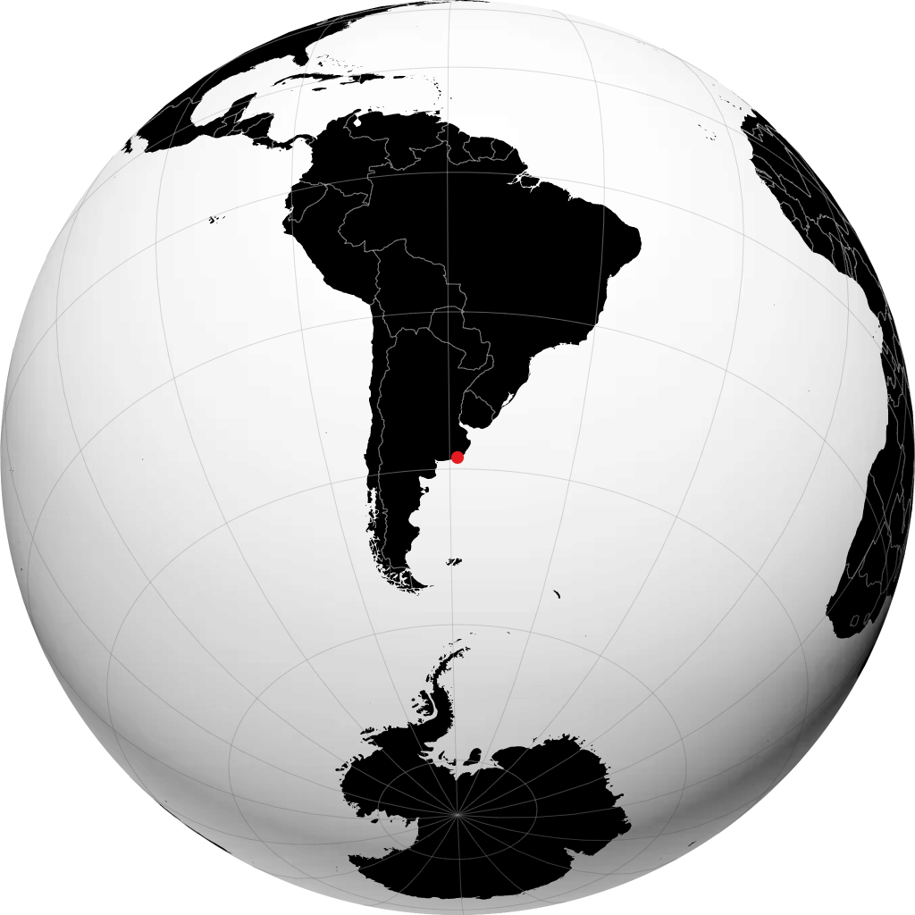 Necochea auf dem Globus